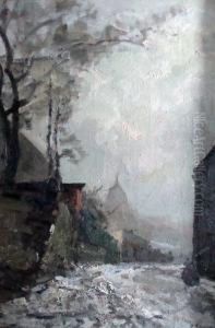 Montmartre Sous La Neige by P. Pelletier