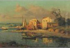 A Sunlit Fishing Port A Sunlit Fishing Port