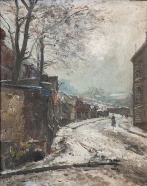 Rue Animee Sous La Neige - view 1