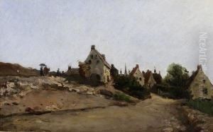 L'entree Du Village by Leon Germain Pelouse