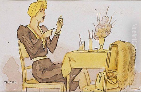 "dama Sentada En Un Cafe" - view 1