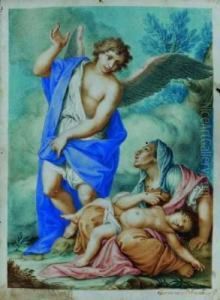 Agar Et Ismael Dans Le Desert by Gerolamo Pendaglio