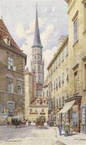 Stallburggasse With Horse-drawn Coaches by Erwin Pendl