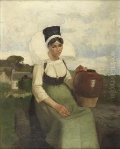 A Waiting Place At The Fountain by Frank Crawford Penfold