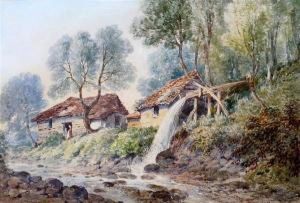 Watermill On A Riverbank