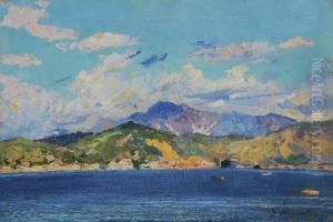 Golfo Della Spezia Con Vista Delle Alpi Apuane by Giuseppe Pennasilico