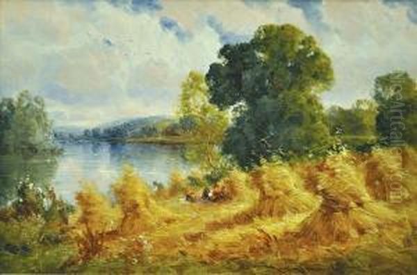 Figures By A Lake - view 1