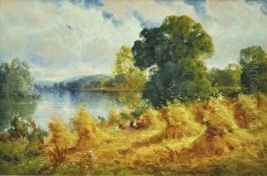 Figures By A Lake by Harry Pennell