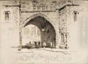 St. John's Gate, Clerkenwell by Joseph Pennell