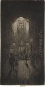 Avenue Theater by Joseph Pennell