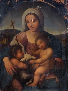 Vierge A L'enfant Et Saint Jean-baptiste by Giovanni Francesco Penni