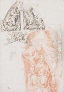 Entwurf Fur Eine Wanddekoration by Giovanni Francesco Penni
