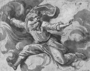 God The Father Separating Light From Darkness, After Raphael by Giovanni Francesco Penni