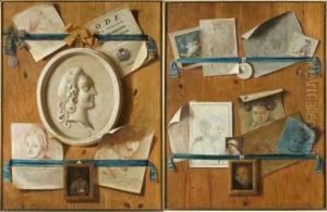 Trompe L'oeil Aux Dessins Et Medaillons De Marbre