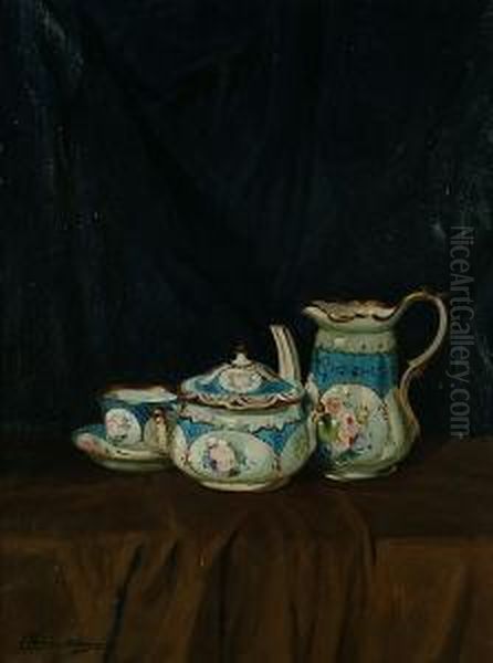 Still Life Of A China Tea Set - view 1