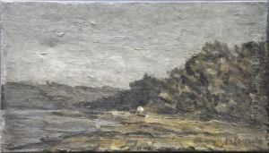 Impressionistisches Flussufer by Arthur Douglas Peppercorn