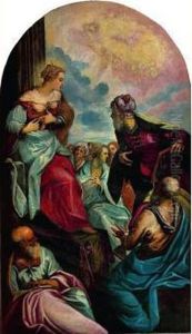Sainte Catherine Discutant Avec Les Docteurs by Santo Peranda