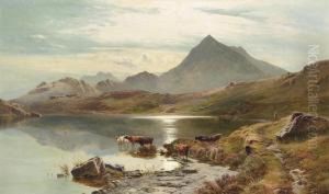 Llyn Y Cwm Flynnon, North Wales by Sidney Richard Percy