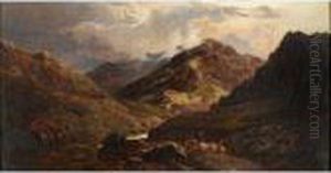 A Mountain Pass, Savoy by Sidney Richard Percy