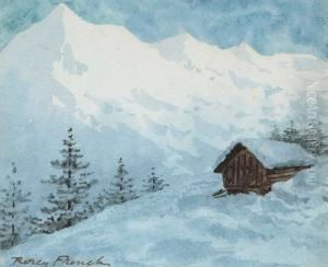 An Alpine Log Cabin by William Percy