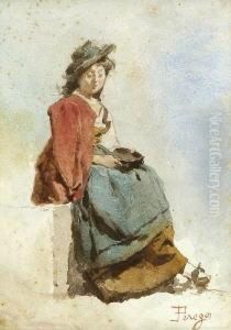 Bettlerin. by Eugenio Perego