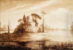 Paisagem Com Ruina by Antonio Joaquim Goncalves Pereira