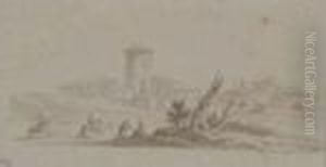 A Landscape With A Farmhouse by Adam Perelle