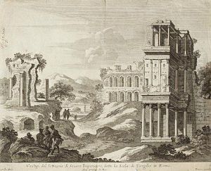 "perelle Fecit Avec Priuilege Du Roy Daman Excudit". by Gabriel Perelle