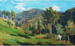 A Plein Air Landscape, Possibly North Africa A Plein Air Landscape, Possibly North Africa