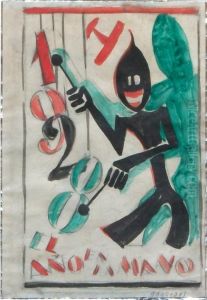 1928 El Ano En La Mano by Rafael Perez Barradas