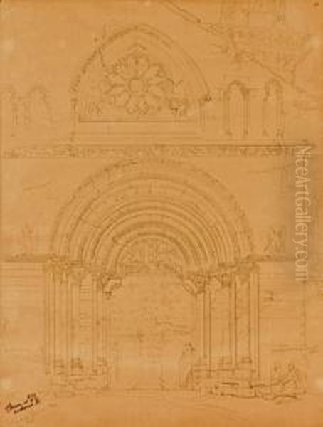 "portico De La Iglesia De San Pedro En Olite" - view 1