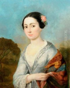 Portrait D'elegante by Alexis Joseph Perignon