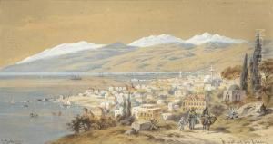 Figures And A Donkey Above Beirut