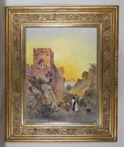 Abend Bei Jerusalem by Friedrich Perlberg
