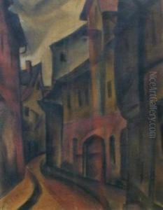 View Of A Street by Vilmos Perlrott-Csaba