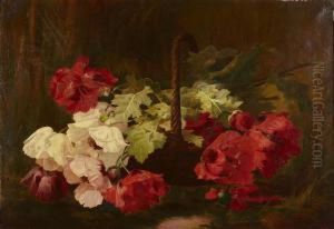 A Still Life Of Oriental Poppies by Louise Ellen Perman