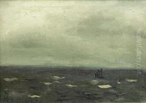 Vue De Mer Avec Bateau by Constant Permeke