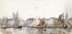Ostende. Quai Des Pecheurs (1899) by Henri Louis Permeke