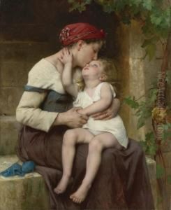 Mother With Child by Leon-Jean-Basile Perrault