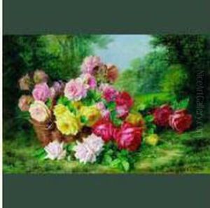 Roses Dans Un Panier by Charles Perret