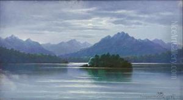 Full Moon, Lake Te Anau - view 1