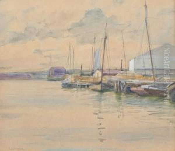 New England Dockside Scene - view 1