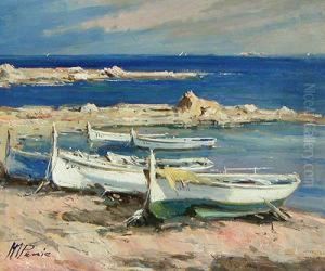 Barcas En La Playa by Alexandre Perrier