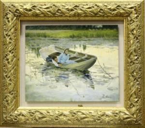 Pescando Desde La Barca by Francois Perrier Le Bourguignon