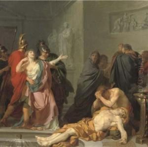 The Death Of Seneca by Jean Charles Nicaise Perrin