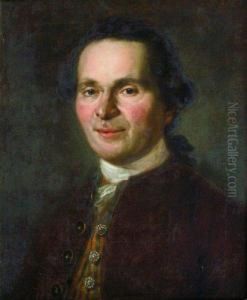Portrait De Gentilhomme. by Jean-Baptiste Perronneau