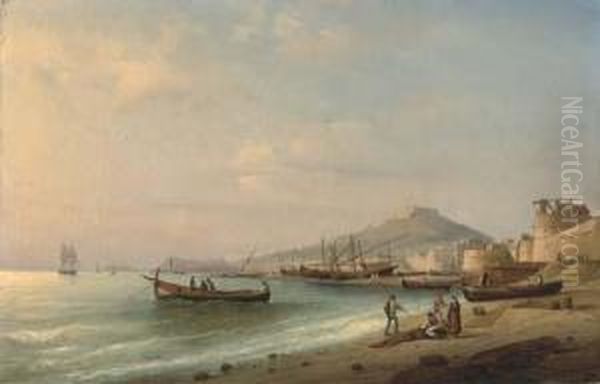 Fisherfolk At The Shore, Naples Beyond - view 1