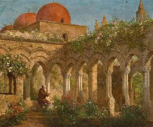 Cloister In Palermo by Enoch Wood Perry