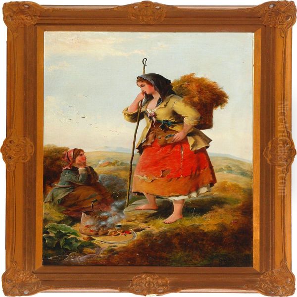 Peasant Girls Taking Abreak - view 1