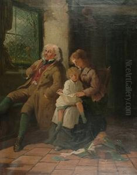 Reading To Grandfather - view 1